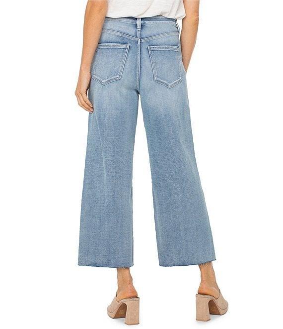 Liverpool Los Angeles Petite Size Stride High Rise Wide Leg Cropped Jeans Product Image