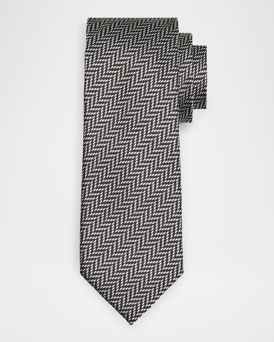 Mens Chevron Silk Tie Product Image
