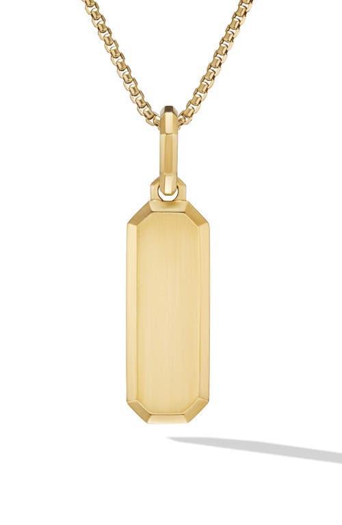 Mens Streamline Amulet in 18K Yellow Gold, 39MM Product Image