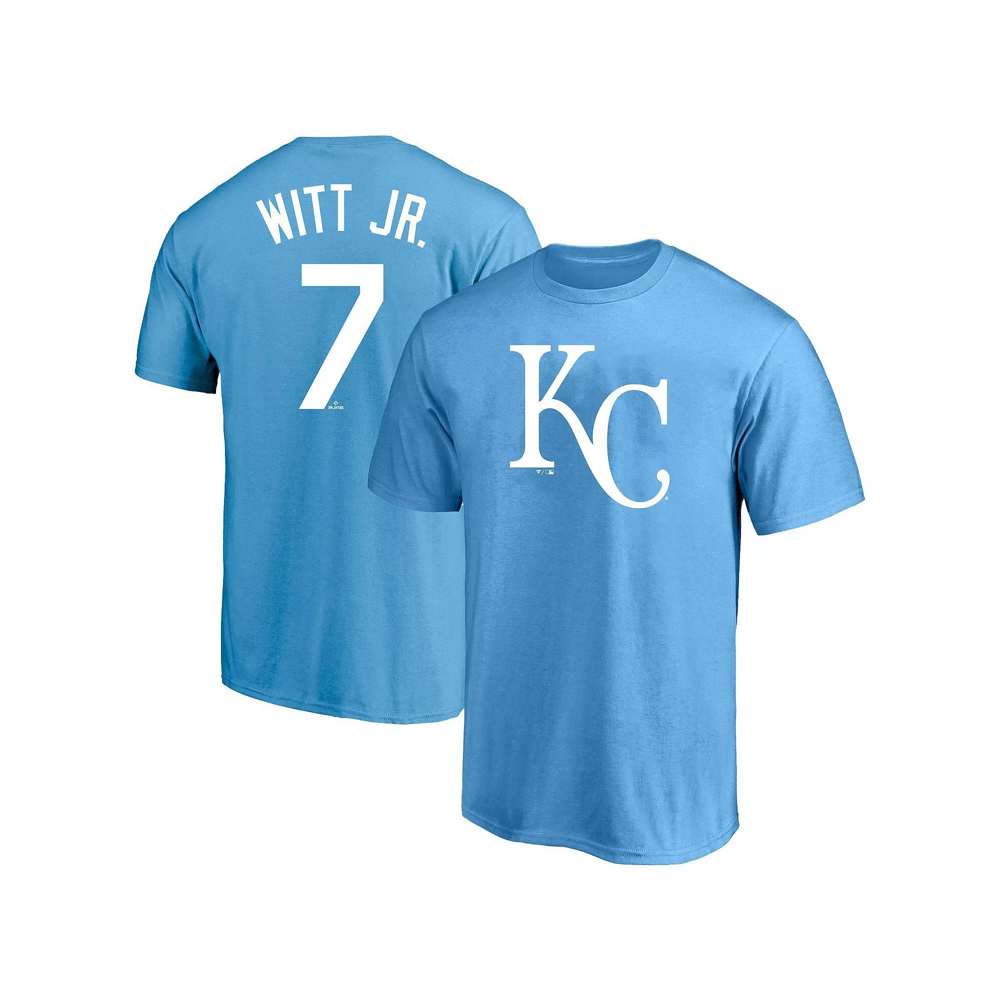 Men's Profile Bobby Witt Jr. Royal Kansas City Royals Big & Tall Player Name & Number T-Shirt, Size: 2XB, Blue Product Image
