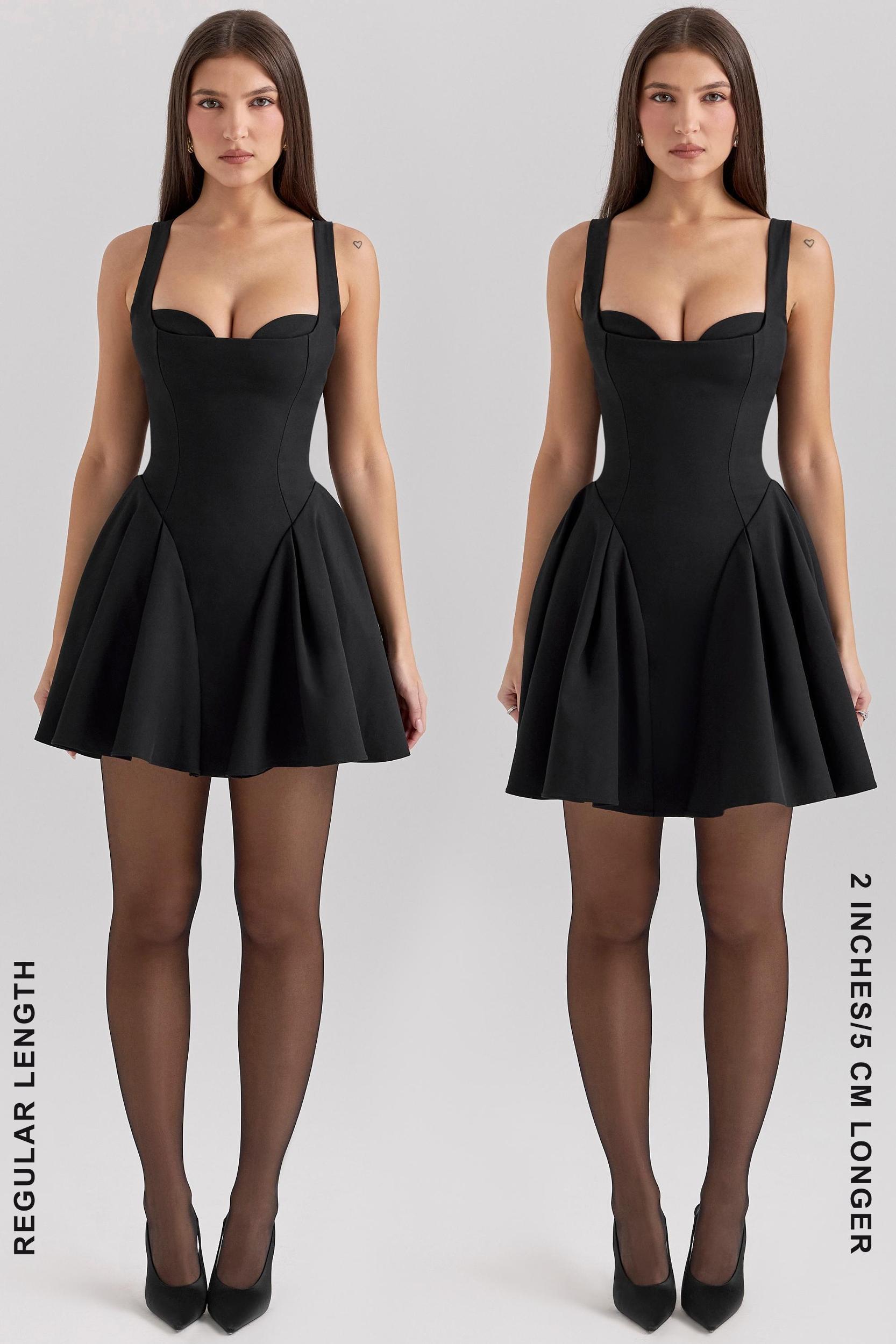 Bunny Black Twill Mini Dress Product Image