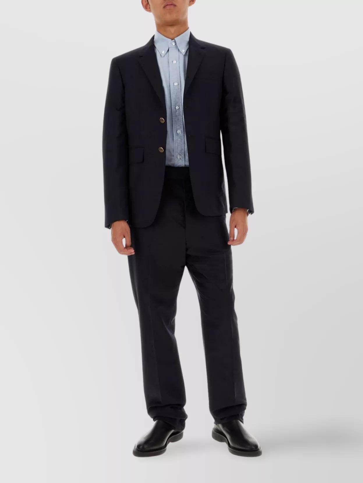 THOM BROWNE Classic Fit Cotton Button-down Shirt In Light Blue Product Image