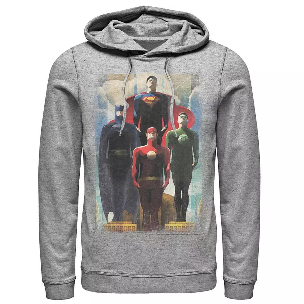 Men's DC Comics Justice League Heroes Look Up Hoodie, Size: XL, Black Product Image