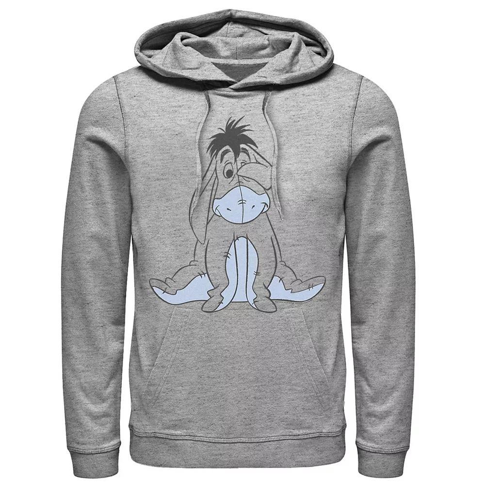 Disney's Winnie The Pooh Happy Eeyore Art Sketch Men's Hoodie, Size: Small, Athletic Grey Product Image