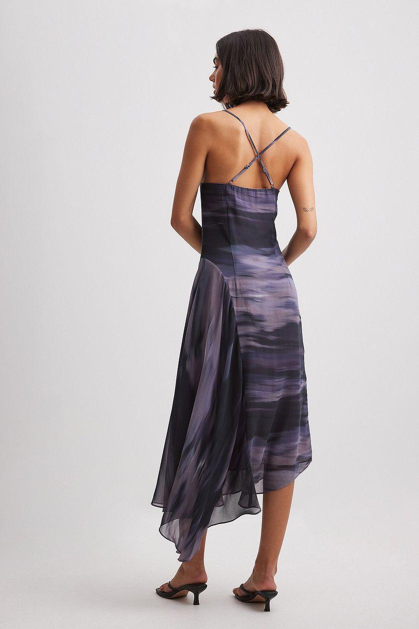 Waterfall Seam Detail Midi Dress Product Image