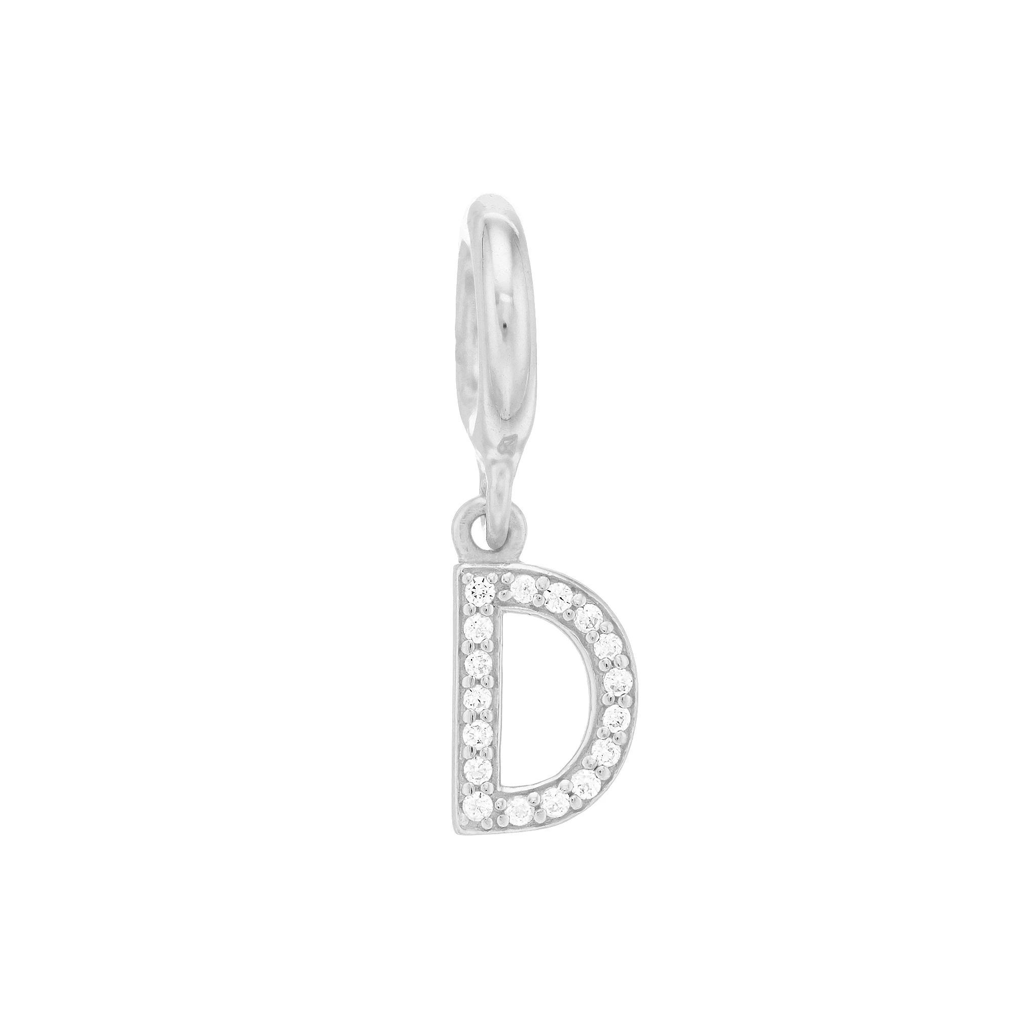 SIRI USA by TJM Sterling Silver Cubic Zirconia Initial Charm, Women's Product Image