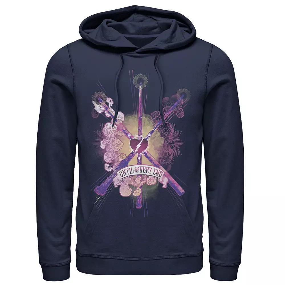 Men's Harry Potter Until The Very End Wands Hoodie, Size: Medium, Black Product Image
