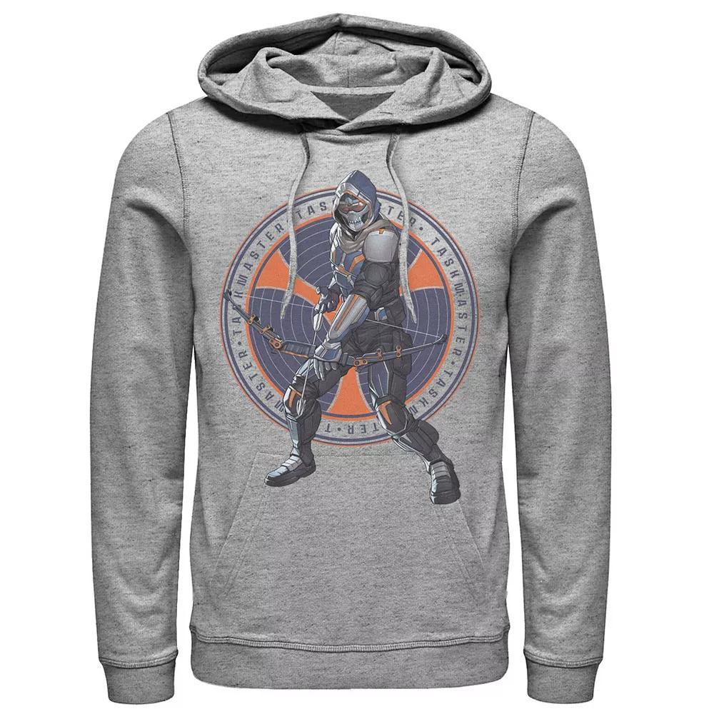 Men's Marvel Black Widow TaskMaster Coin Portrait Hoodie, Size: XL, Athletic Grey Product Image