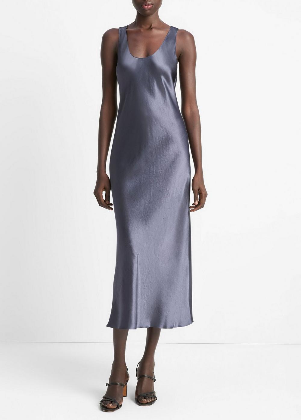 Satin Bias Tank Dress Product Image