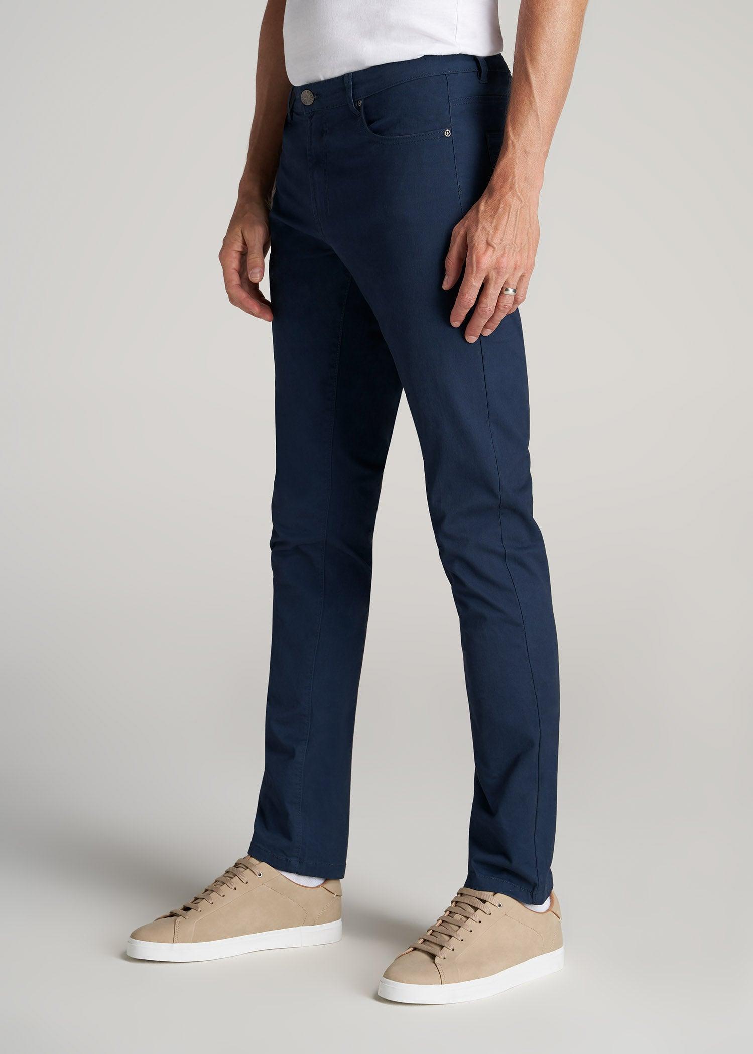 Carman TAPERED Fit Five Pocket Pants for Tall Men in Soft Beige Product Image