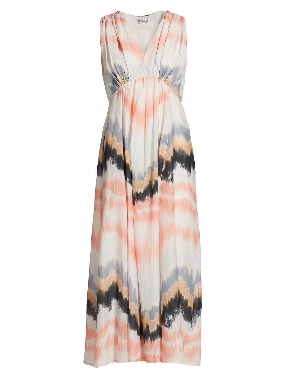 Womens Carranza Maren Printed Voile Tie-Waist Midi-Dress Product Image