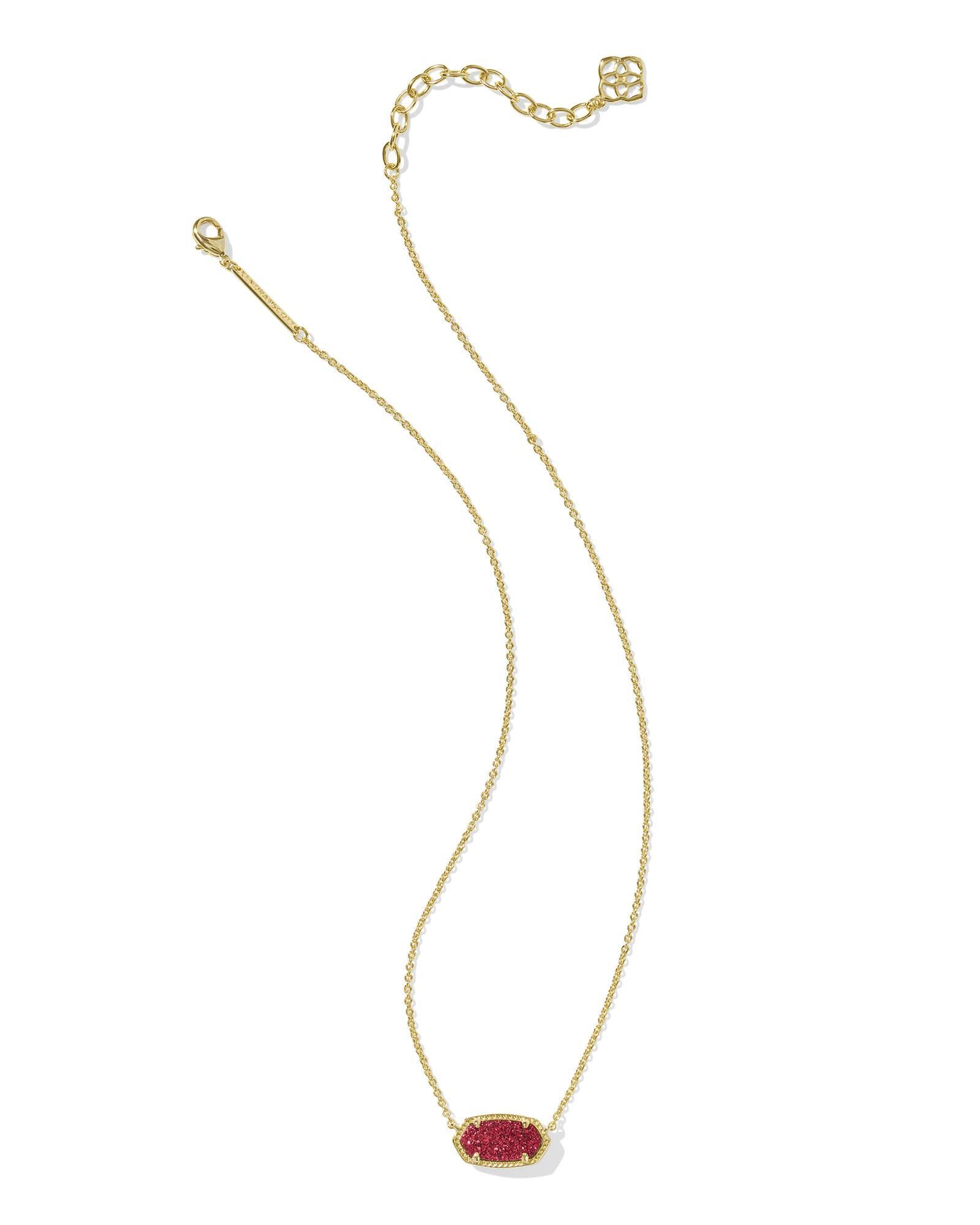 Elisa Gold Short Pendant Necklace in Multi Drusy Product Image