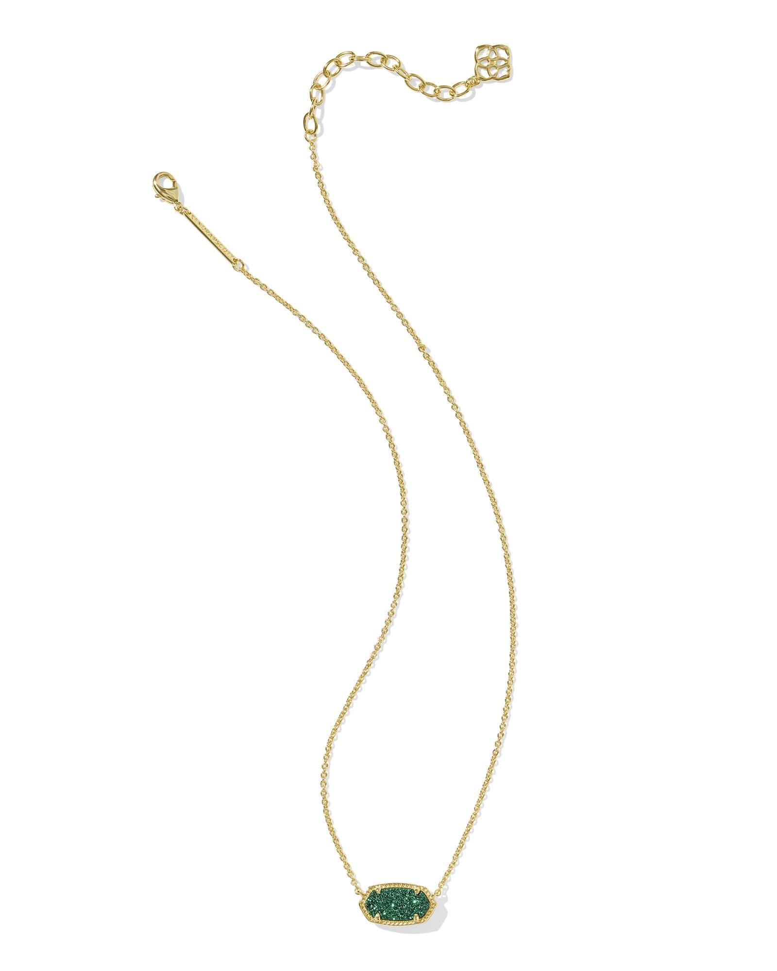 Elisa Gold Short Pendant Necklace in Multi Drusy Product Image