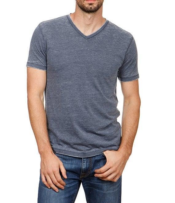 Lucky Brand Short Sleeve Burnout V-Neck T-Shirt Product Image