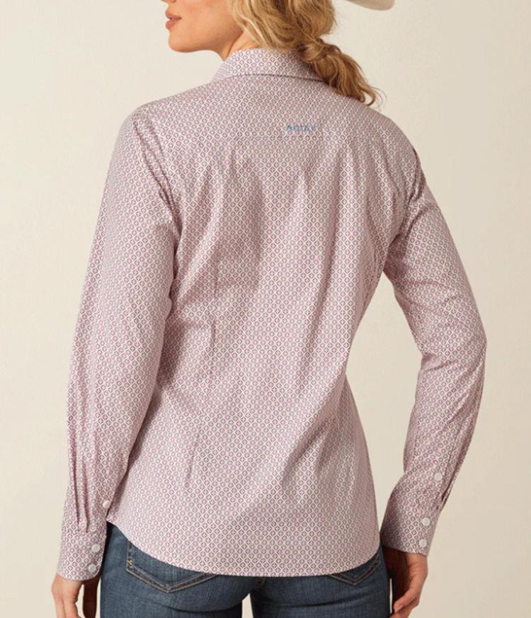 Ariat® Ladies' L/S Finleigh Rose Geo Print Kirby Stretch Button Shirt Product Image