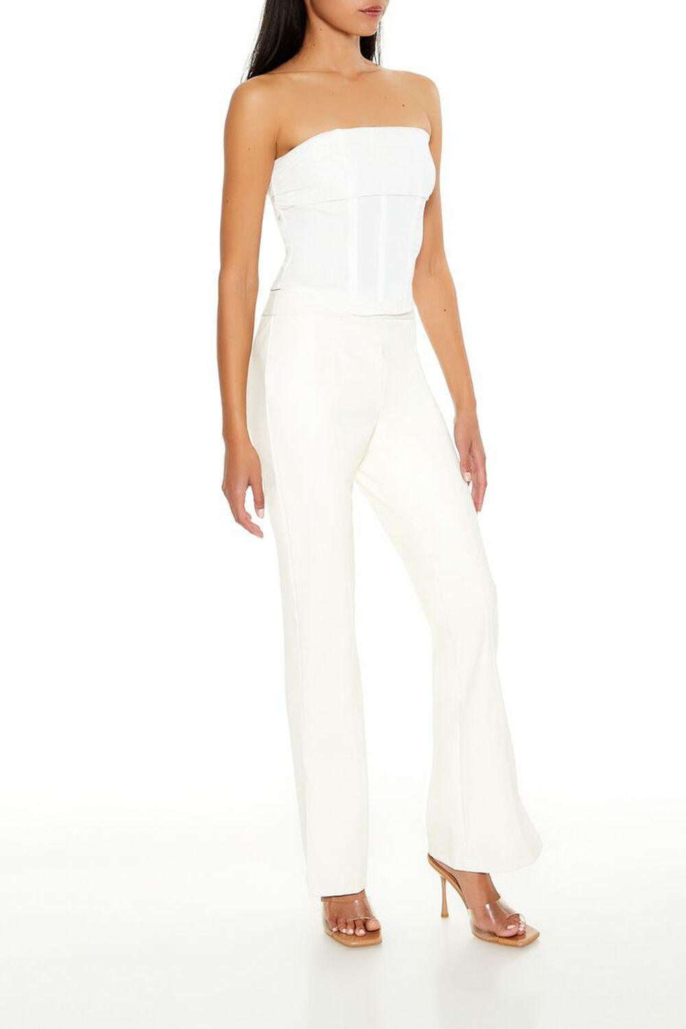 Faux Leather Split-Hem Flare Pants | Forever 21 Product Image