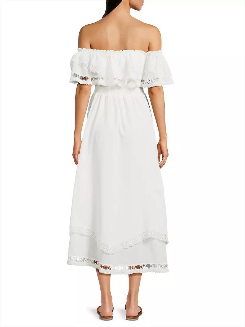Womens Wyatt Off-The-Shoulder Midi-Dress Product Image