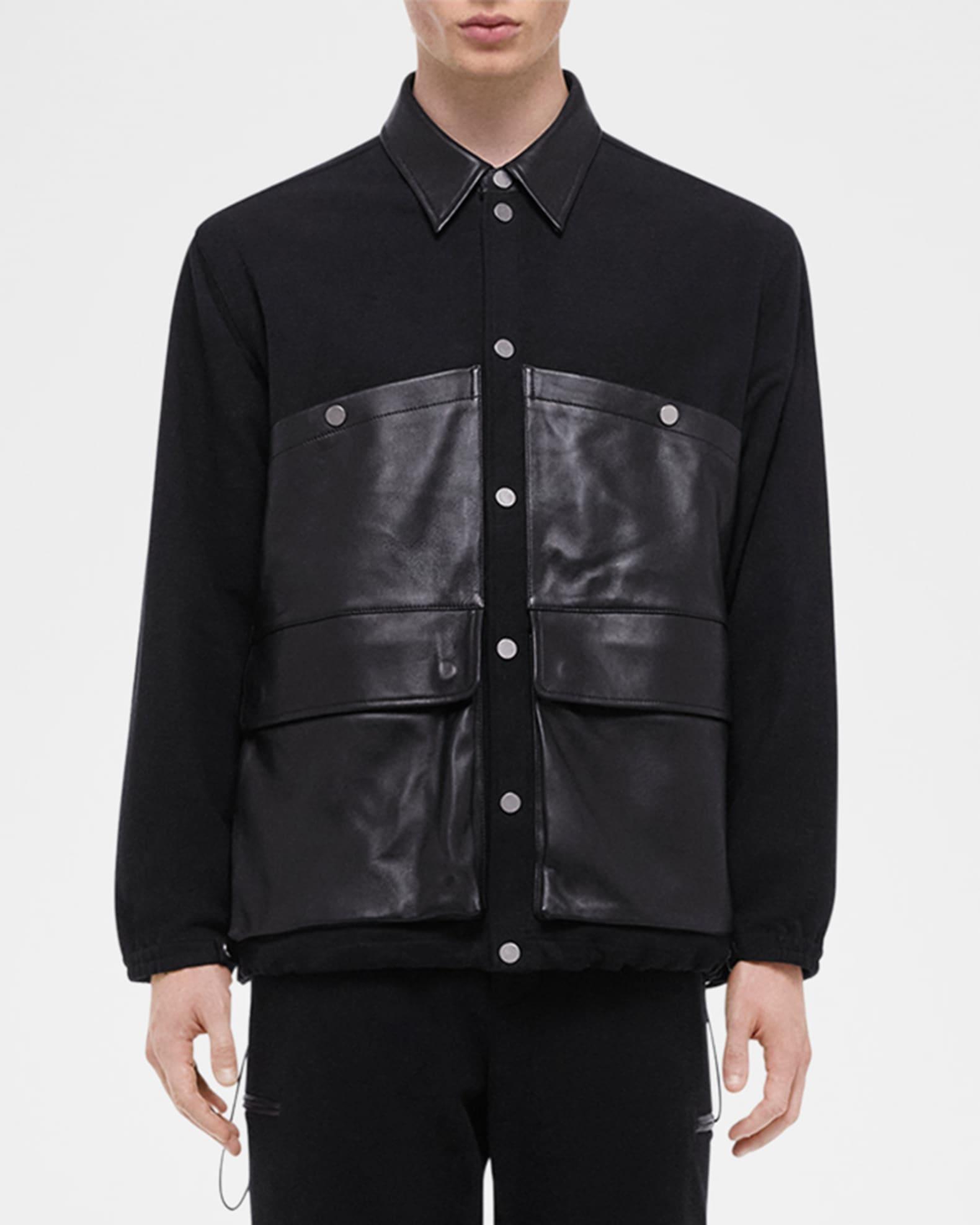 Men's Cotton and Leather Hunting Jacket Product Image