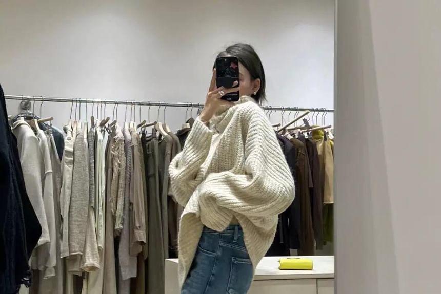 High Waist Washed Flared Jeans Product Image