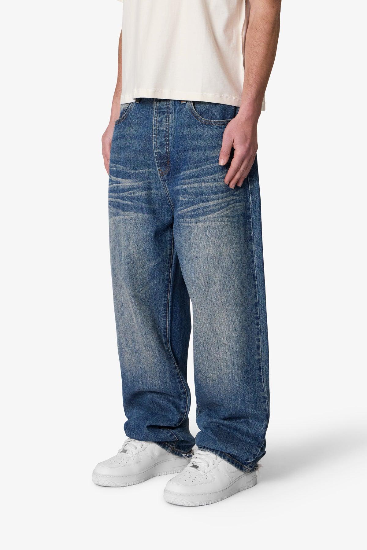 Ultra Baggy & Wrinkled Denim - Blue Product Image