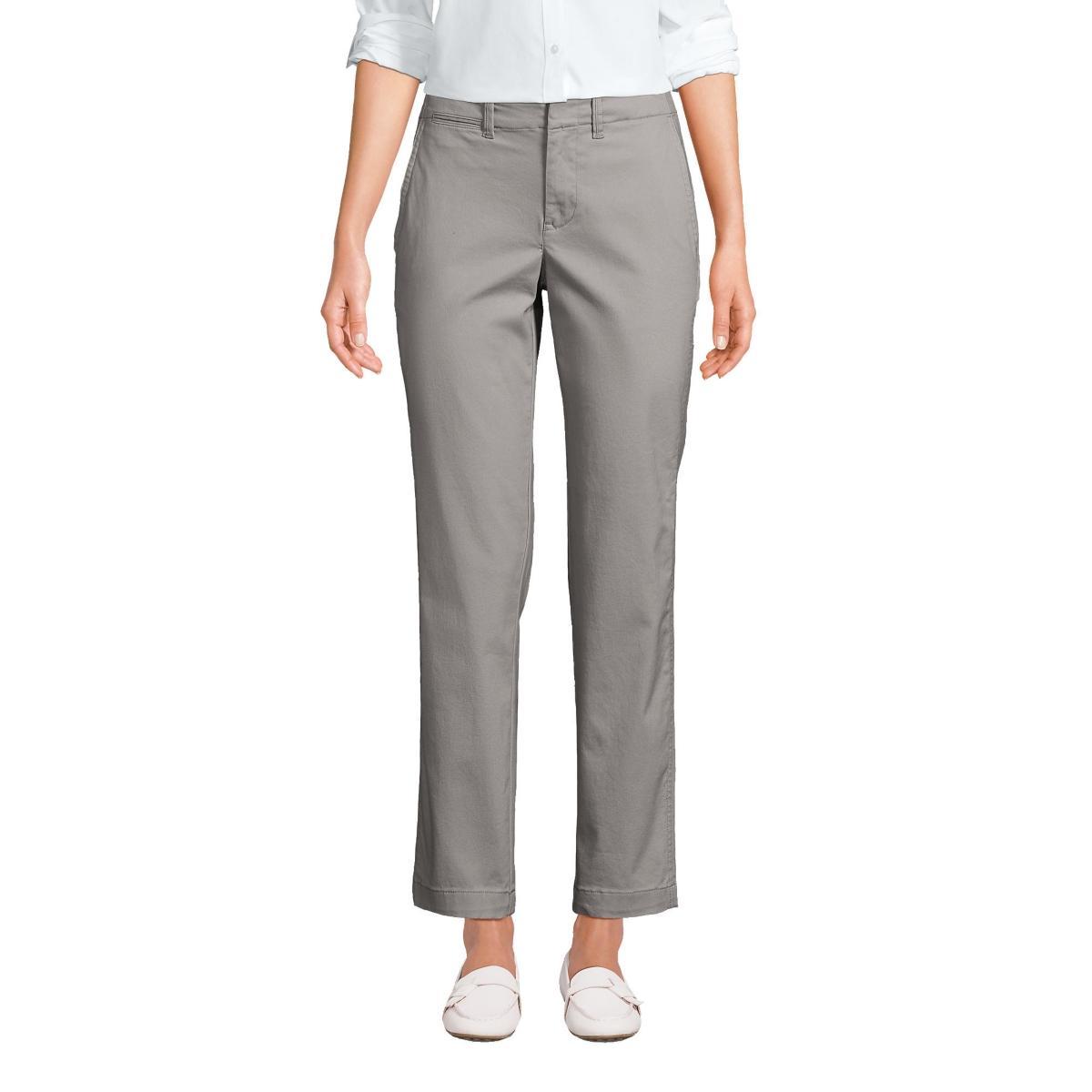 Petite Lands' End Mid Rise Classic Straight Leg Chino Ankle Pants, Women's, Size: 16 Petite, Desert Product Image