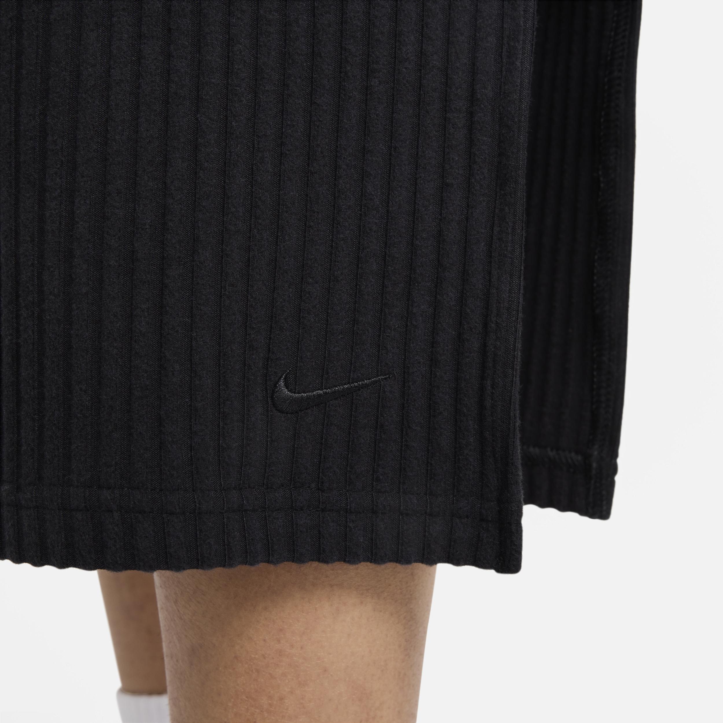 Nike Womens Nike Chill Knit Rib Skirt - Womens Black/Black Product Image