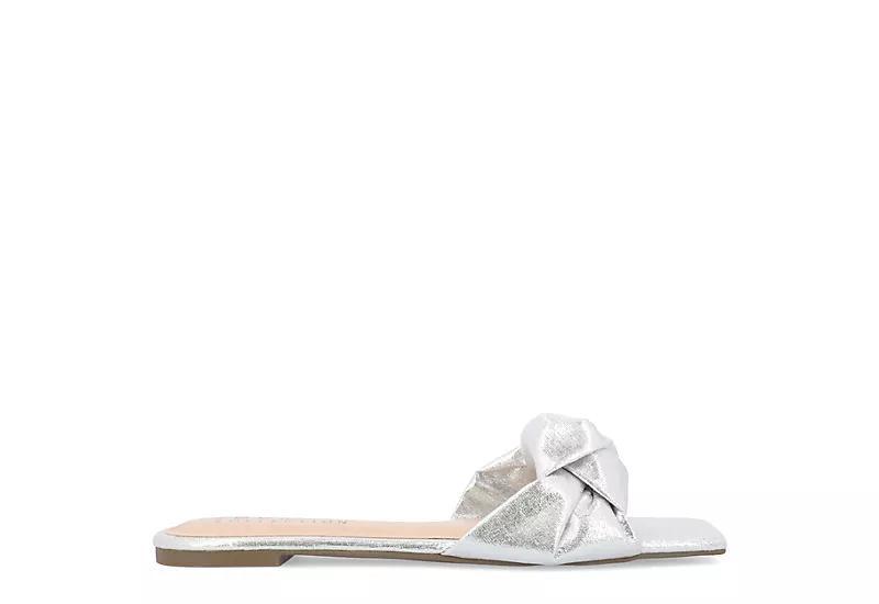 Journee Dianah Tru Comfort Foam™ Women's Slide Sandals, Size: 6.5, Silver Product Image
