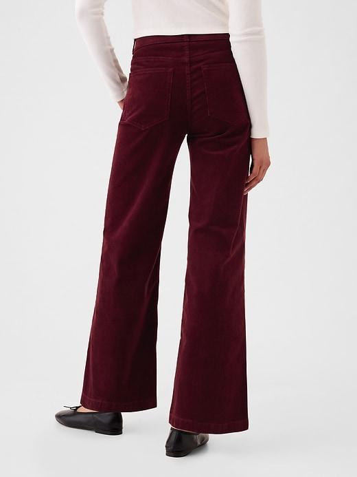 High Rise Corduroy Stride Wide-Leg Pants Product Image