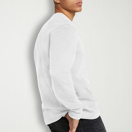 Hanes Originals Mens Fleece Sweatshirt Deep Forte Blue Heather M Product Image
