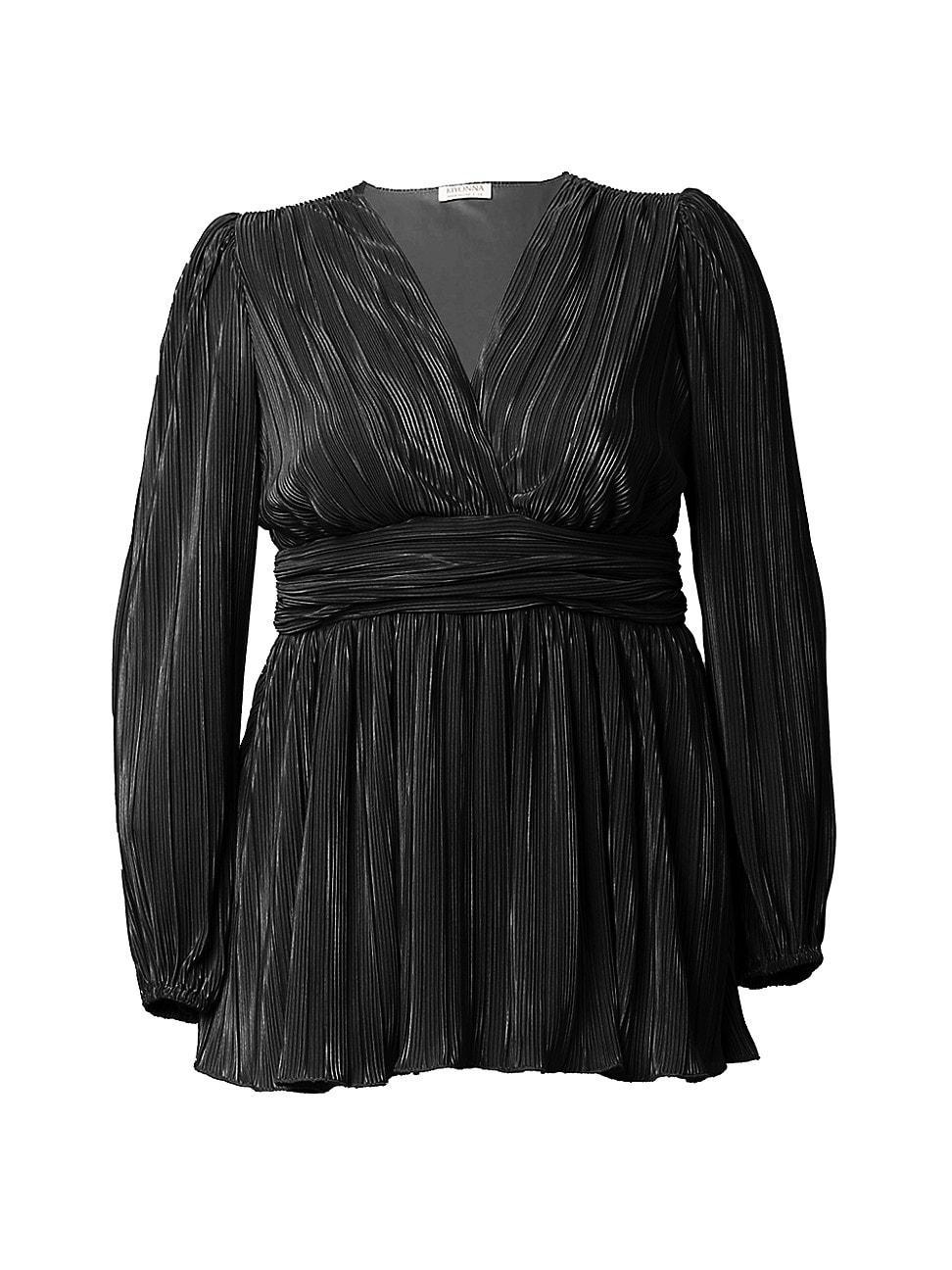 Womens Plus Size Pleated Perfection Long Sleeve Tunic Top Product Image