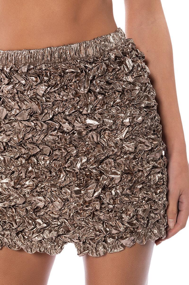EYES ON ME TEXTURED MINI SKIRT Product Image