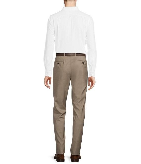 Cremieux Modern Fit Flat Front Sharkskin Pattern Dress Pants Product Image