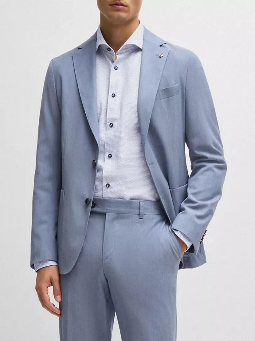 Casual-Fit Shirt in Structured Cotton Product Image