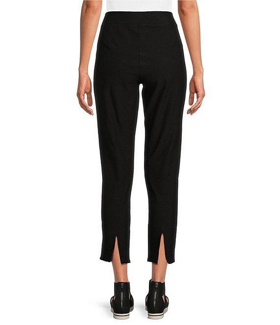 Eileen Fisher Petite Size Stretch Crepe Flat Front Crop Pants Product Image