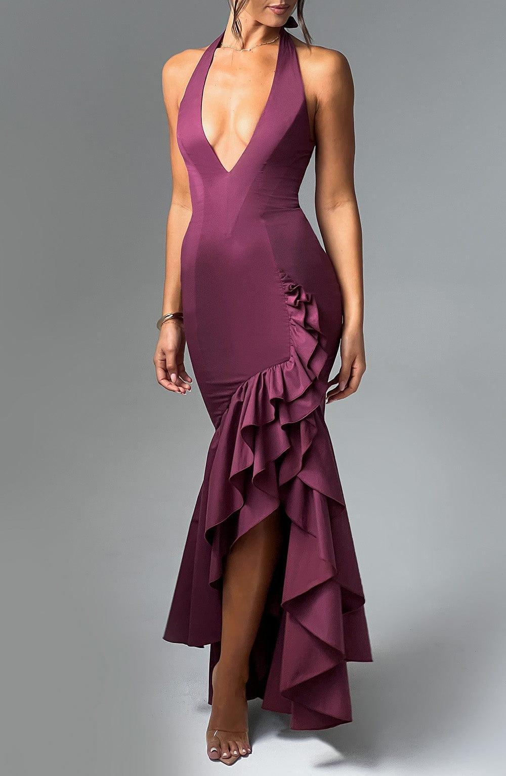 Veronique Maxi Dress - Cherry Lacquer Product Image