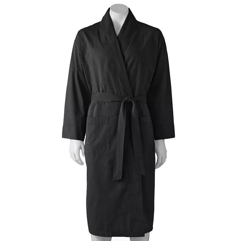 Big & Tall Hanes® Lightweight Woven Shawl Robe, Men's, Size: 5XL/6XL, Red Plaid Product Image