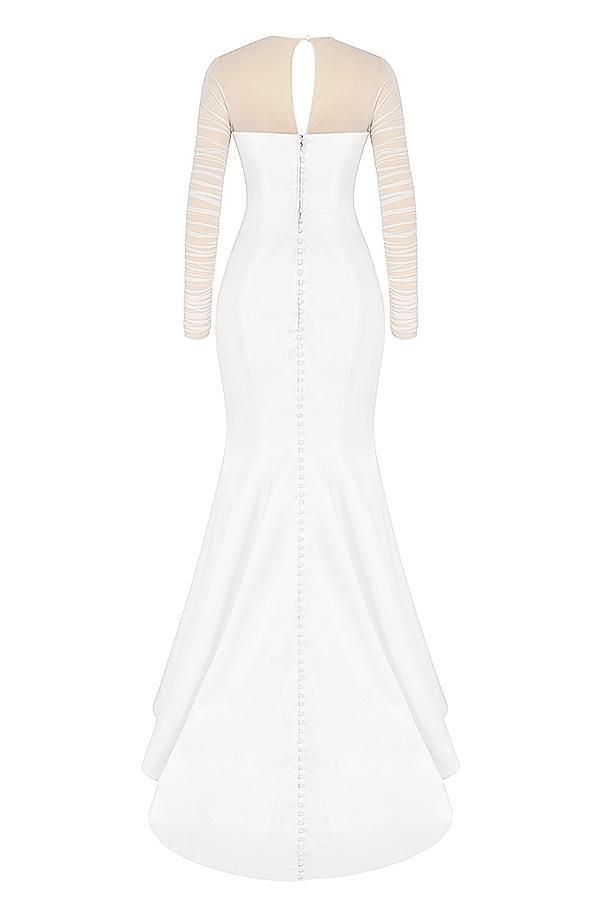 Elise White Satin Bridal Gown Product Image
