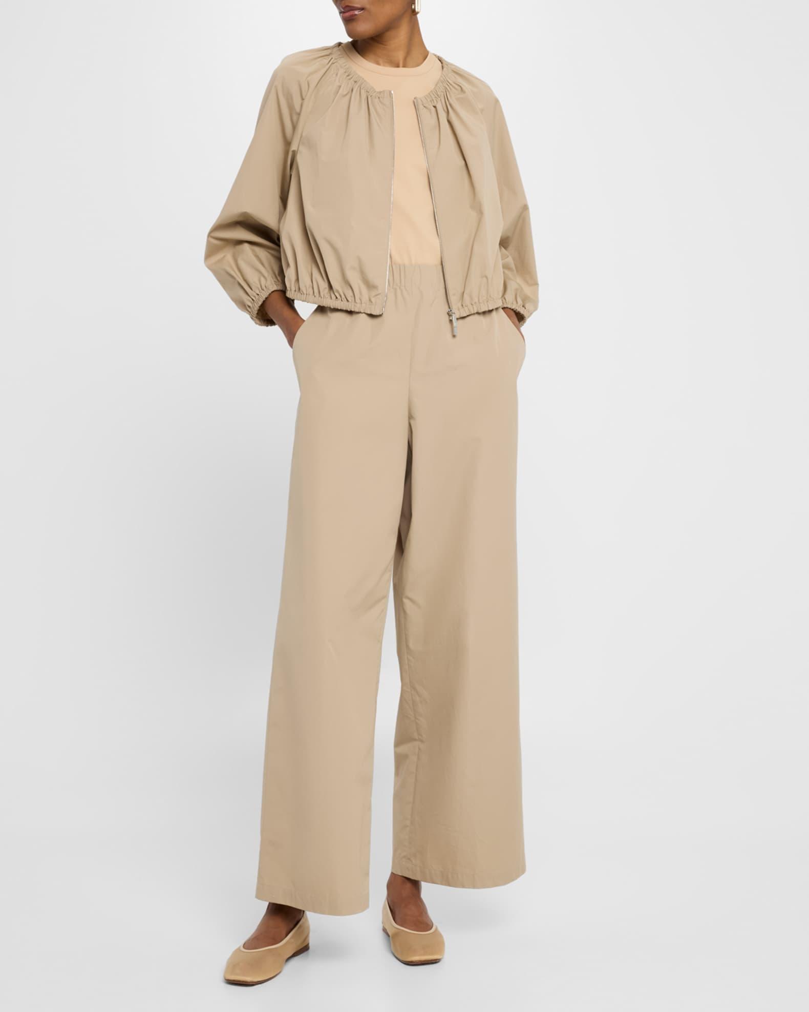 Cropped Organic Cotton Poplin Bubble Jacket Product Image