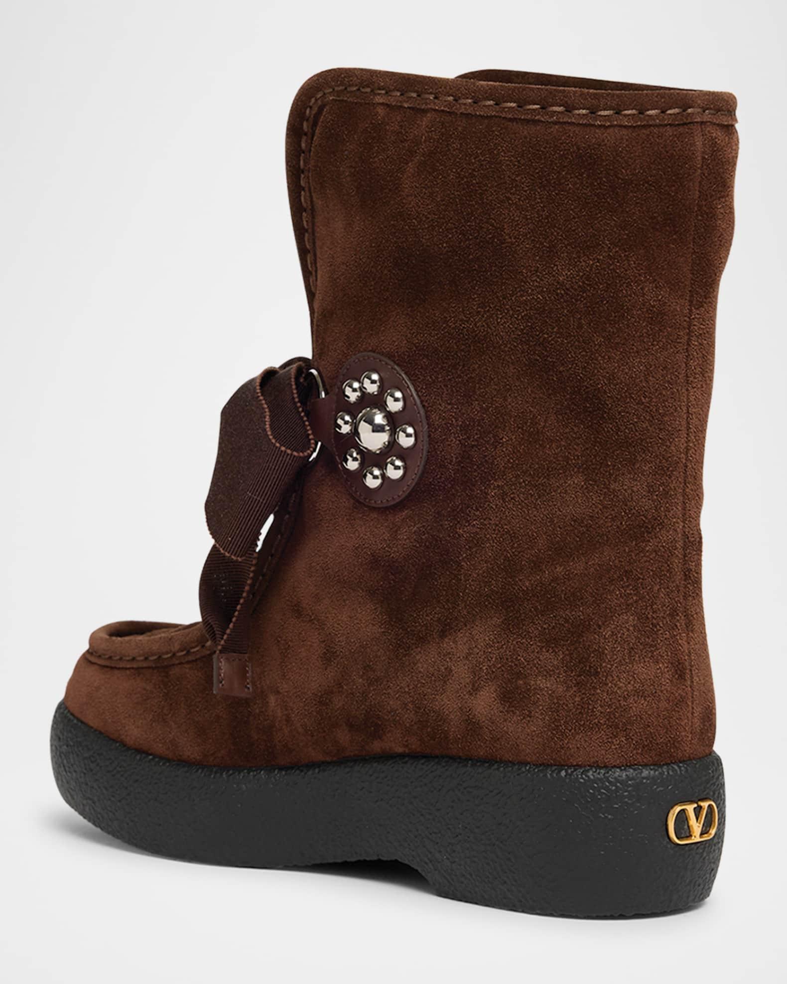 Suede Sheep Shearling Snow Booties Product Image