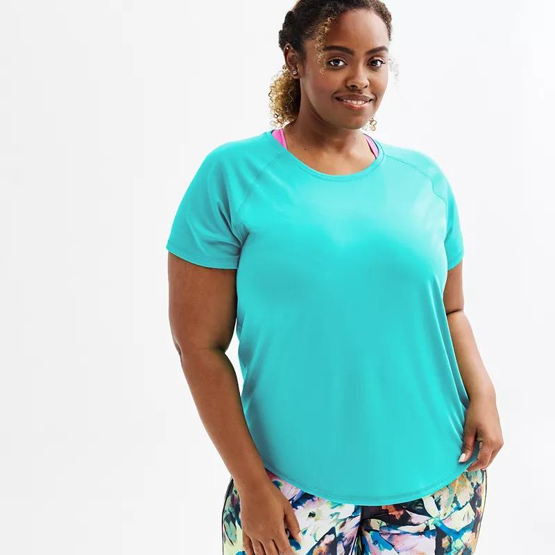 Plus Size Tek Gear® Dry Tek Short Sleeve Tee, Women's, Size: 4XL, Blue Crayon Product Image