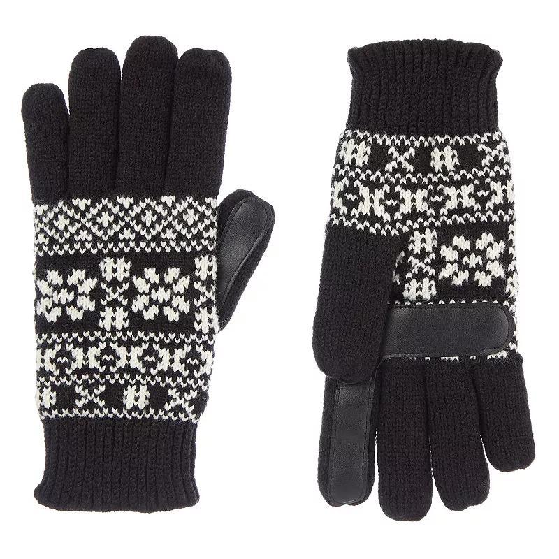 Women's isotoner Lined Water Repellant Fairisle Gloves, Light Gray Product Image