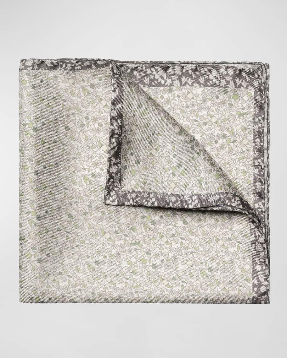 Mens Silk Floral Pocket Square Product Image