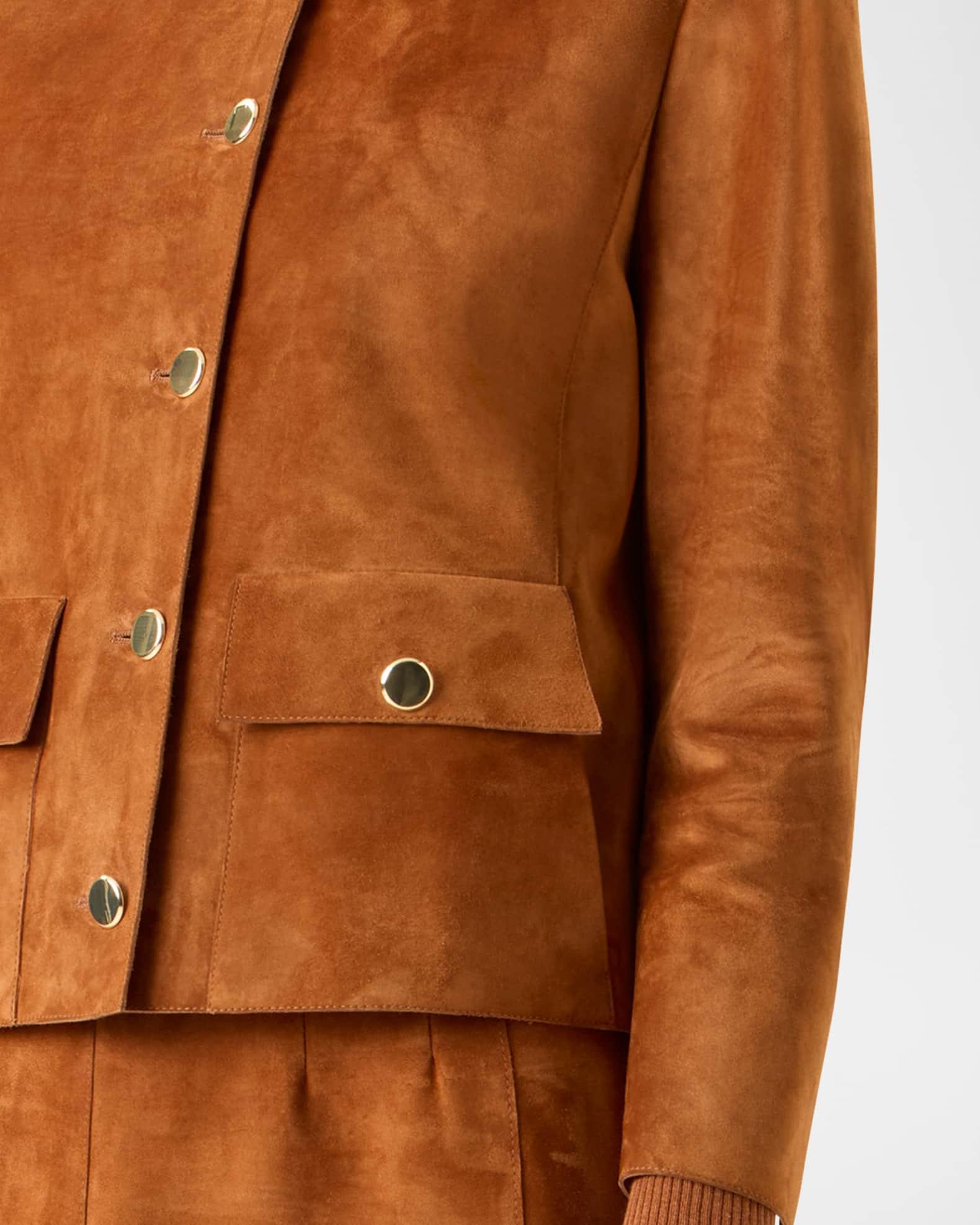 Lamb Suede Single-Breasted Winter Jacket Product Image