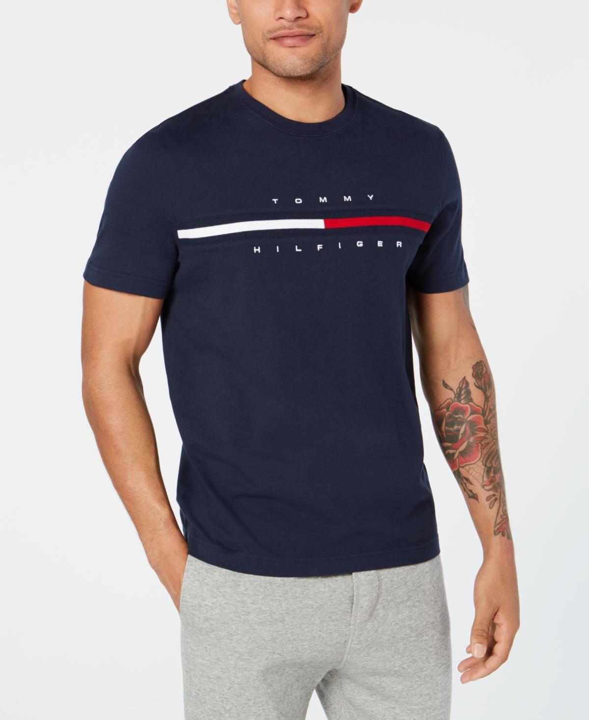 Men's Tommy Hilfiger Tino Logo Tee, Size: XL, Blue Product Image