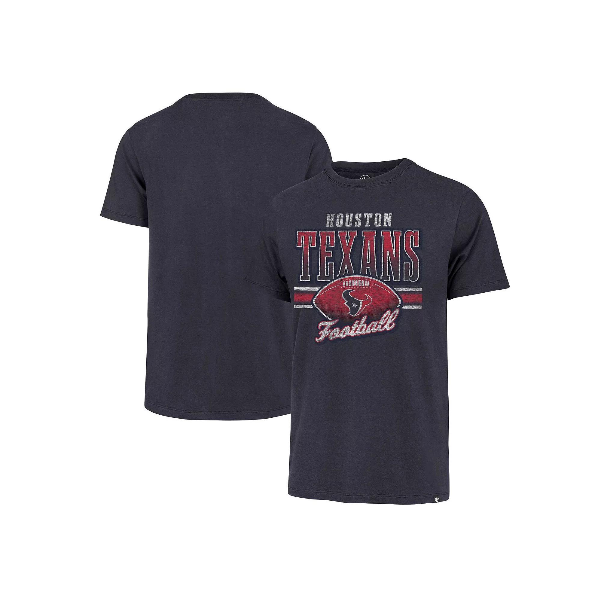 Men's '47 Navy Houston Texans Last Call Franklin T-Shirt, Size: Large, Blue Product Image