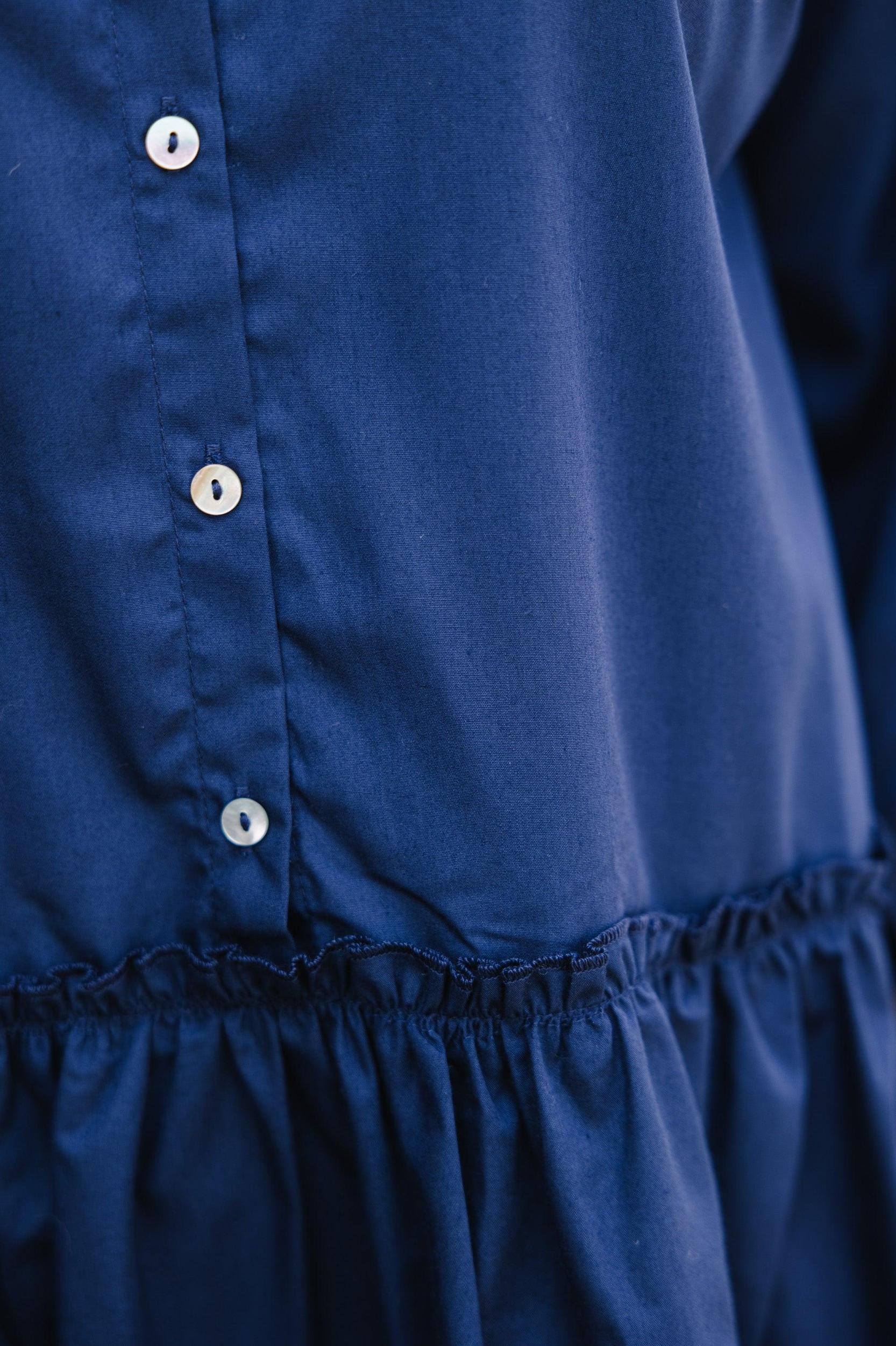 Longing For You Navy Blue Tiered Babydoll Dress Female Product Image