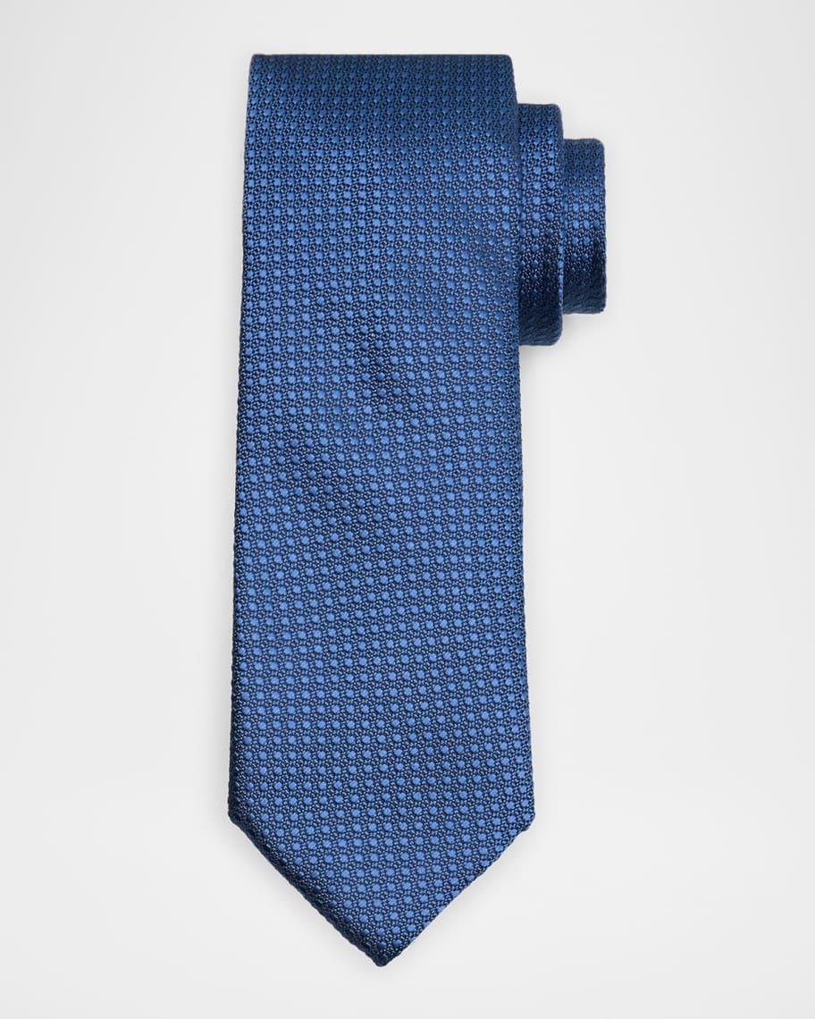 Mens Textured Dot Silk Tie Product Image