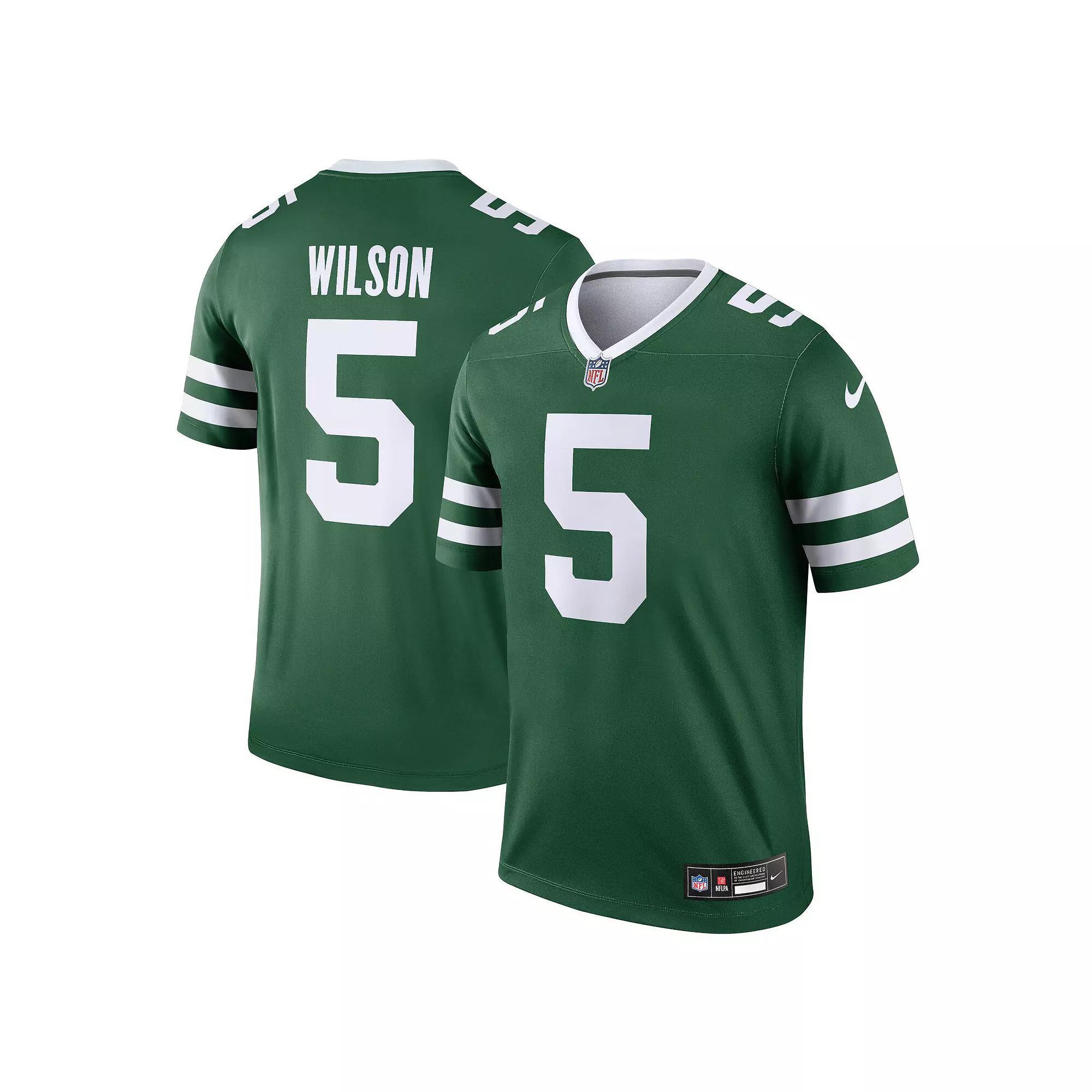 Men's Nike Garrett Wilson Legacy Green New York Jets Legend Jersey, Size: Small Product Image
