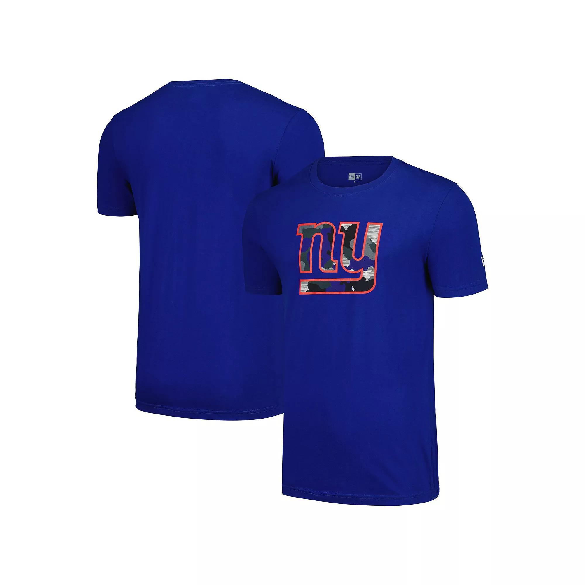 Men's New Era Royal New York Giants Camo Logo T-Shirt, Size: Medium, Blue Product Image