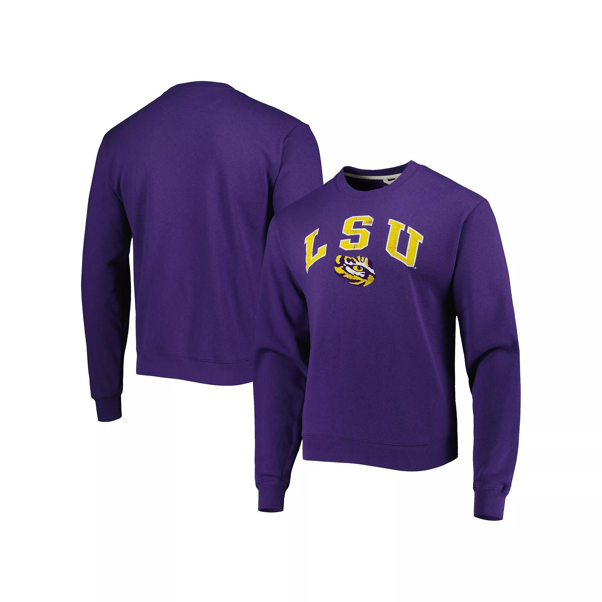 Men's League Collegiate Wear Purple LSU Tigers 1965 Arch Essential Lightweight Pullover Sweatshirt, Size: 2XL Product Image